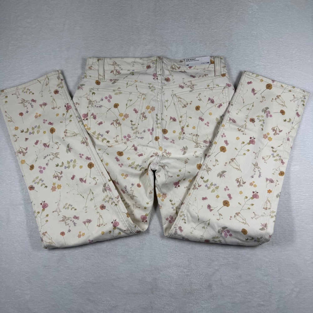 Joes Jeans The Scout Mid Rise Slim Boyfriend Floral Print Denim Pants Size 28